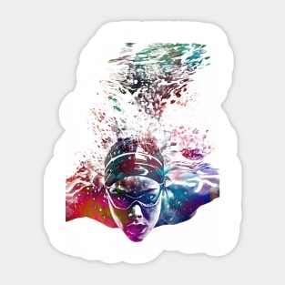 Swimmer sport art #swimmer #sport Sticker